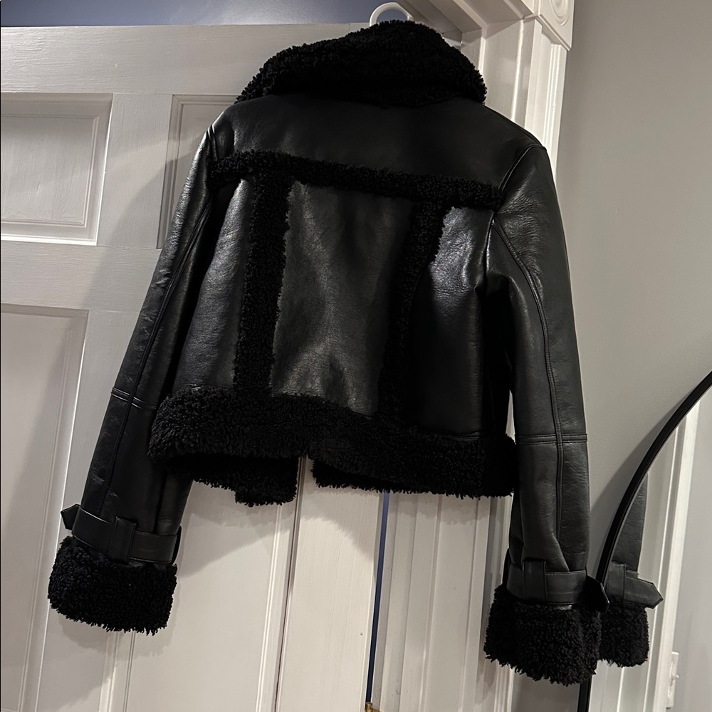 Apparis Jay faux fur and leather coat - Picture 7 of 8